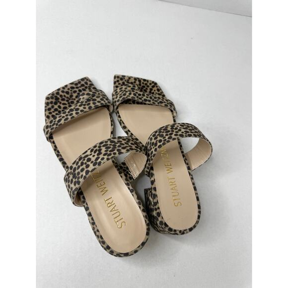 STUART WEITZMAN flat Maisie Leopard-Print slip on Mules  size 6 - Picture 10 of 11